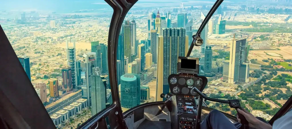 تور هلیکوپتر گردی در بالای شهر دبی